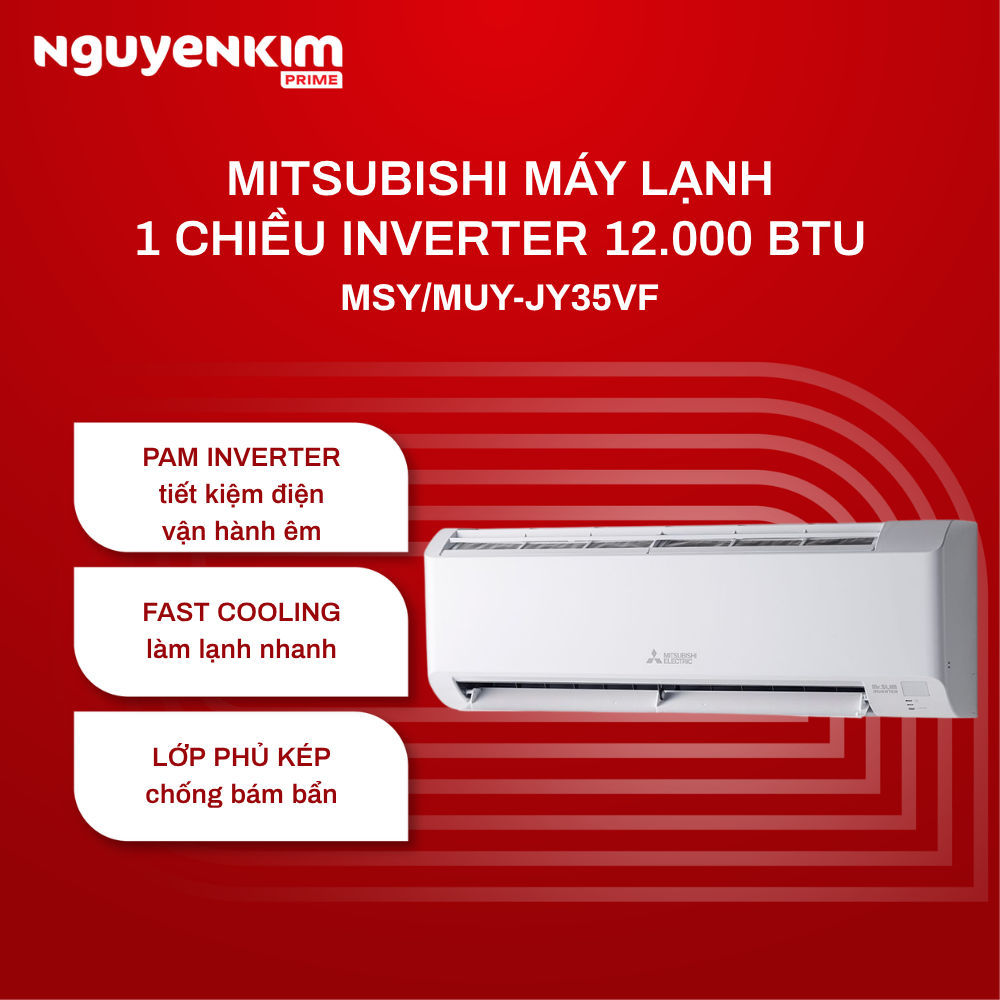 [Giá Máy] Máy lạnh/Điều hòa Mitsubishi Electric Inverter 1.5 HP MSY/MUY-JY35VF