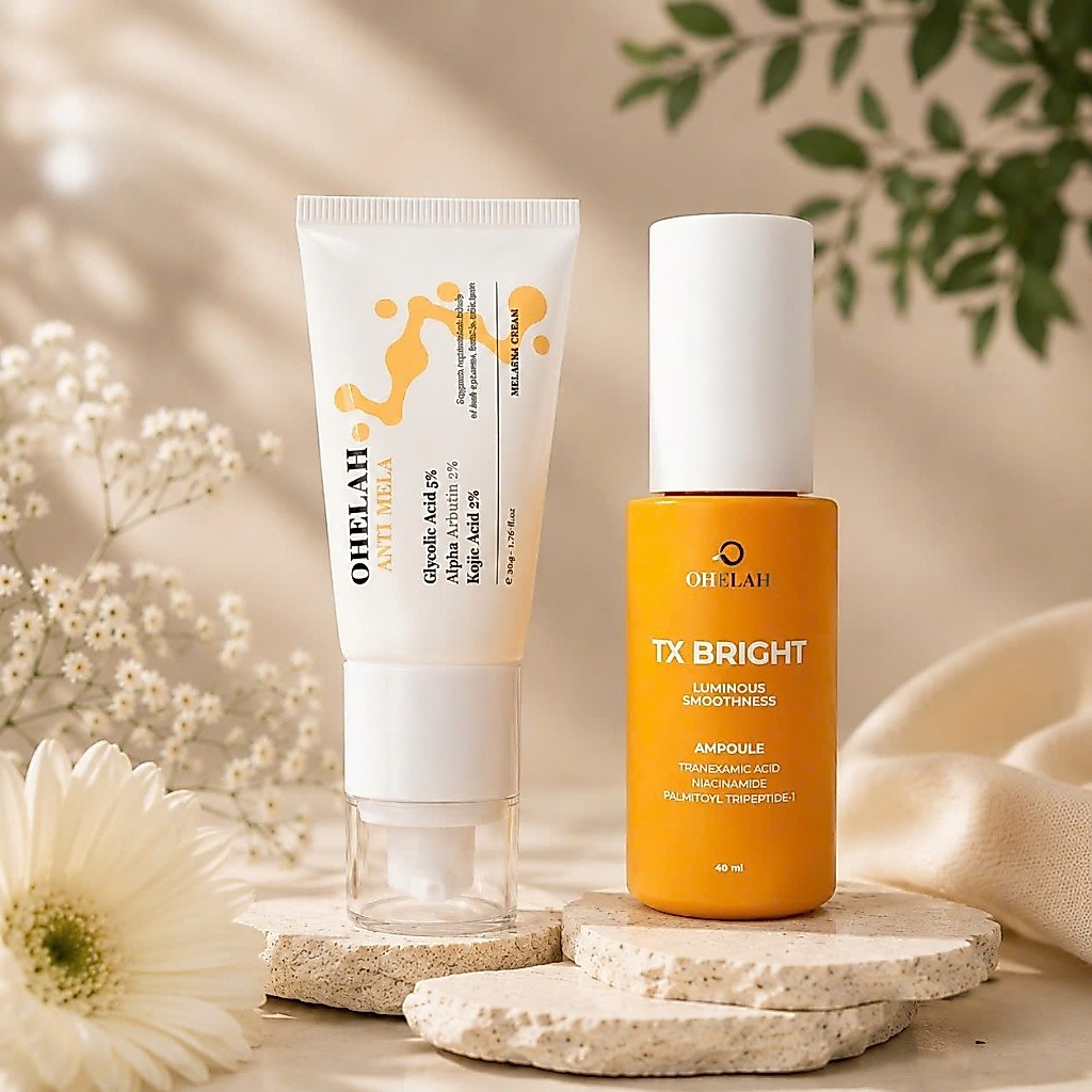[CHÍNH HÃNG] Bộ Kem - Serum Mờ thâm sạm Nám Ohelah  - Sáng da, Dưỡng Trắng, Căng Bóng Mịn Da.