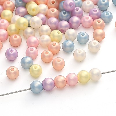 100 Cái / lốc Nhiều Màu Acrylic Iridescent Rời Hạt Lụa Cho DIY Vòng Cổ Vòng Tay Bông Tai Phụ Kiện