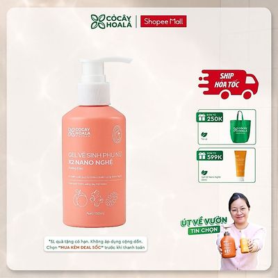 [HỎA TỐC] Dung Dịch Vệ Sinh Cỏ Cây Hoa Lá Gel x2 Nano Nghệ Làm Sạch, Củng Cố Lợi Khuẩn 150ml Cho Da Nhạy Cảm