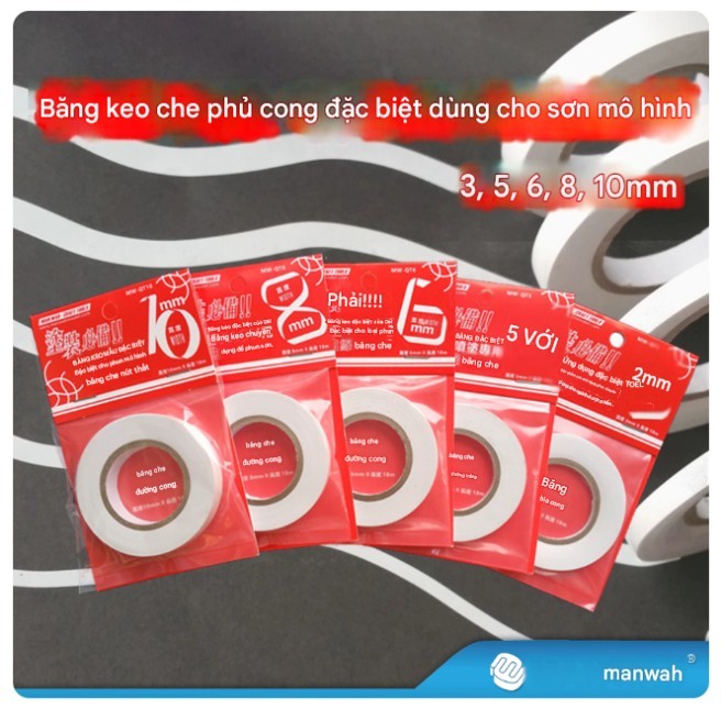 Băng dính che sơn " CONG " Masking tape - Manwah cao cấp