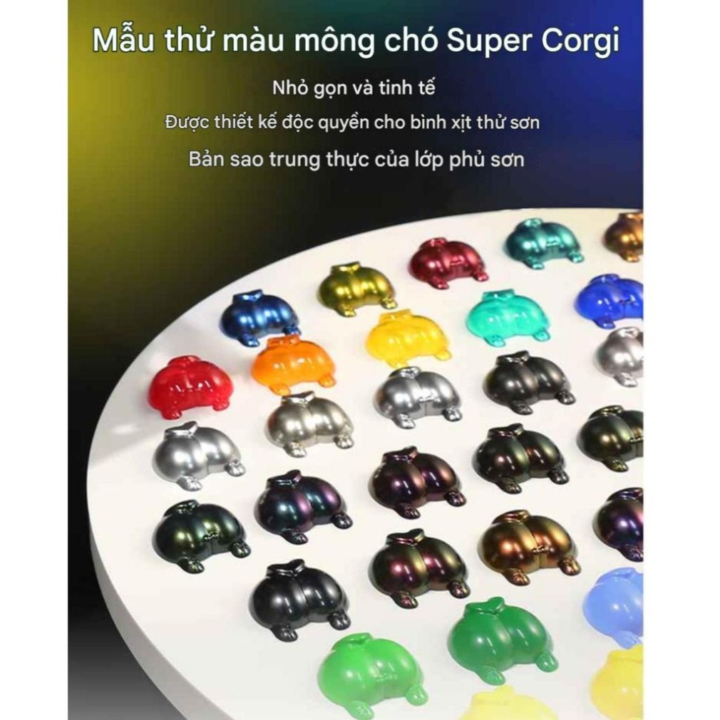 Bảng Test Màu DSPIAE PLD-01 Corgi Color Testing Piece – Thẻ Mẫu Sơn Hiệu Ứng Metallic, Candy & Chame