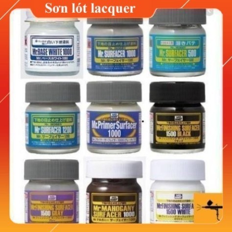 Sơn Lót Mr Hobby Mr Surfacer 500/1000/1200/1500 – Primer Sơn Lót Mô Hình Gundam Figure Chính Hãng