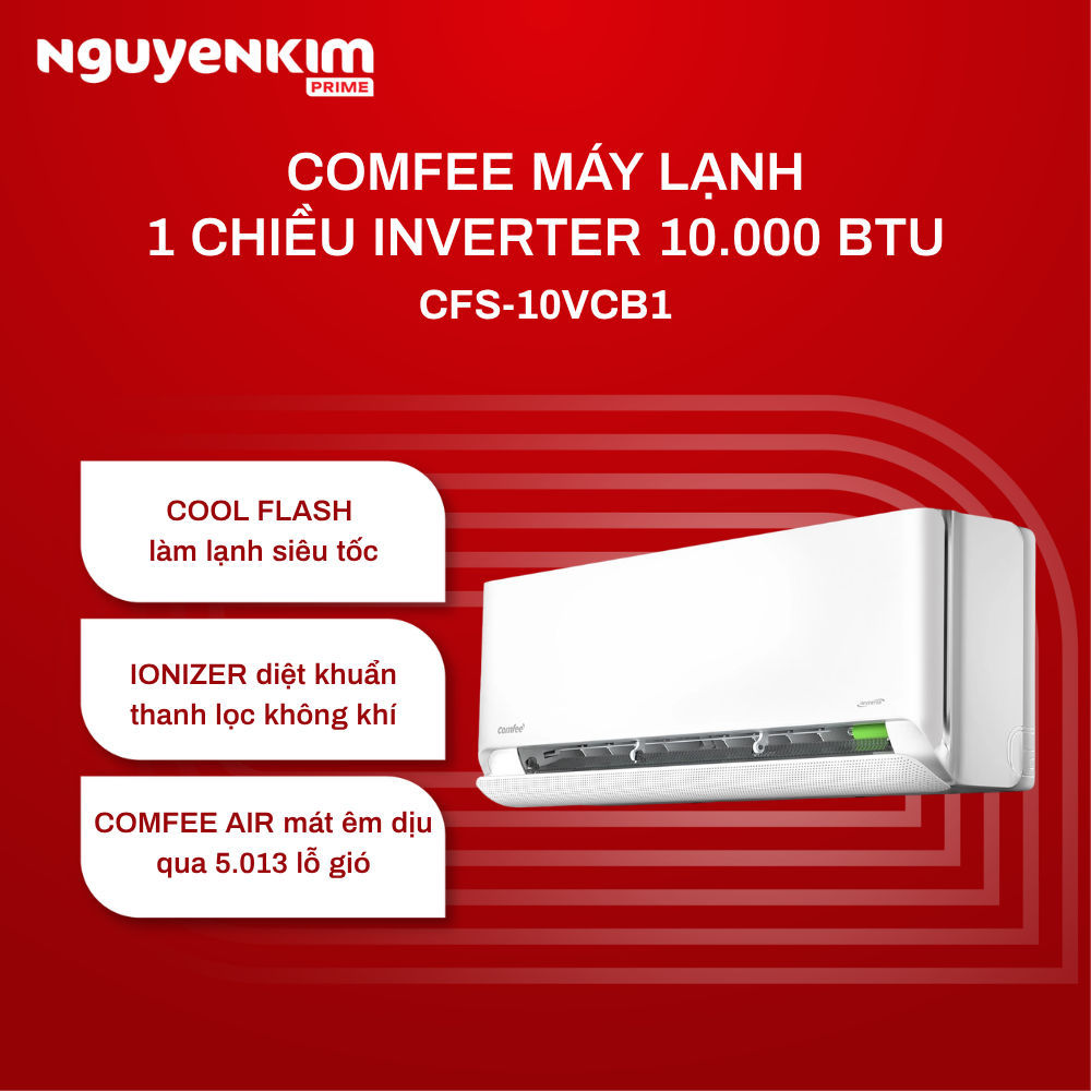 [Giá Máy] Máy lạnh/Điều hòa Comfee Inverter 1 HP CFS-10VCB1