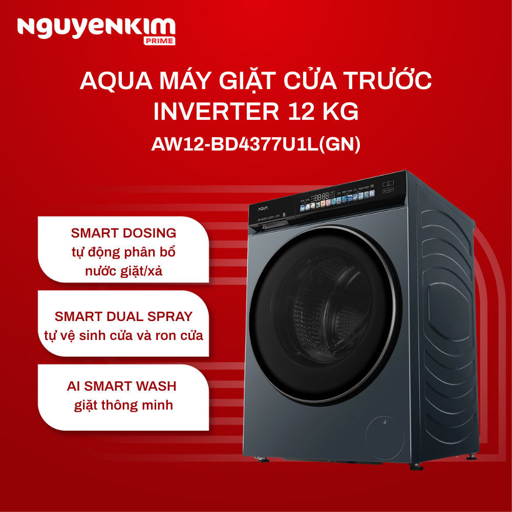 Máy giặt Aqua Inverter 12 kg AW12-BD4377U1L(GN)