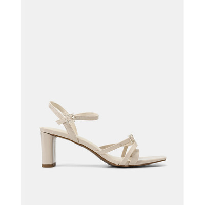 Giày Sandal Nữ 7cm Thời Trang JUNO Gót Vuông Phối Khóa Đá SD07114