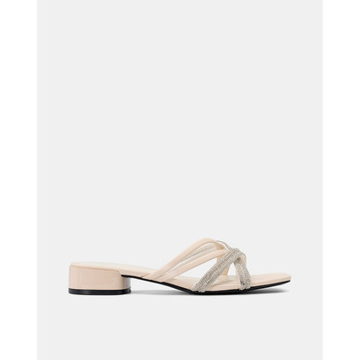 Giày Sandal Nữ 3cm Thời Trang JUNO Dây Rút Phối Dây Đá Trang Trí SD03094