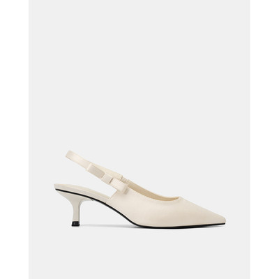 Giày Cao Gót Nữ 7cm Thời Trang JUNO Giày Cao Gót Slingback Phối Nơ Hậu CG07181