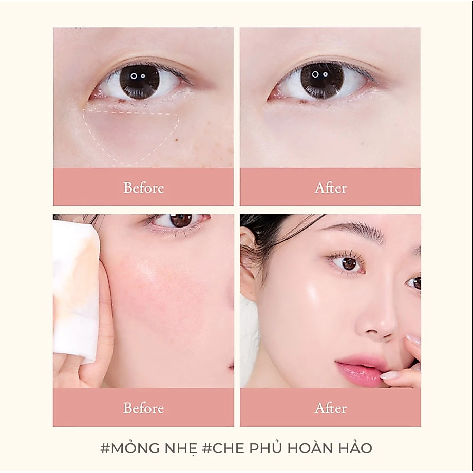 Ảnh 6 của Kem Che Khuyết Điểm Aperire Daydream Cover Tip Concealer, chống nước, che phủ hoàn hảo Spf30