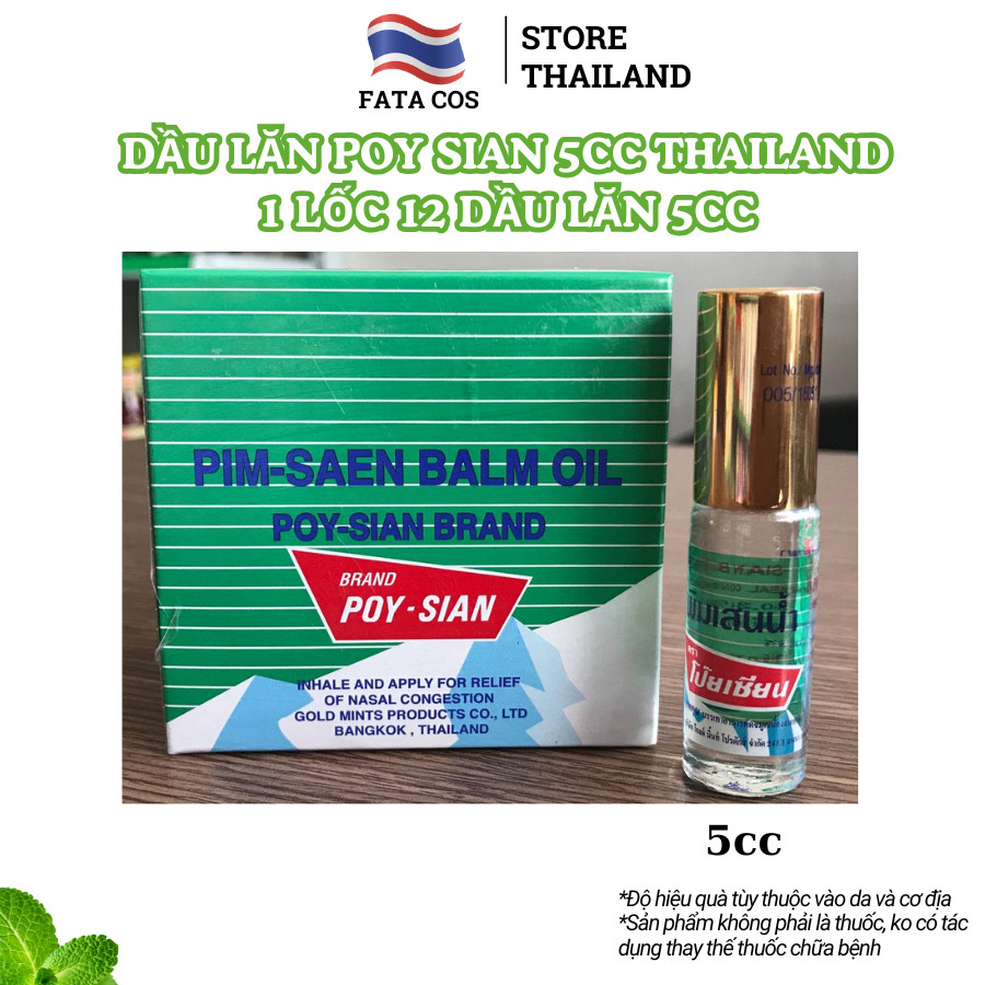 Dầu gió thái lan, dầu lăn thái lan, dầu cù là thái lan, dầu lá bồ đề 50gr Fata Co's SẴN