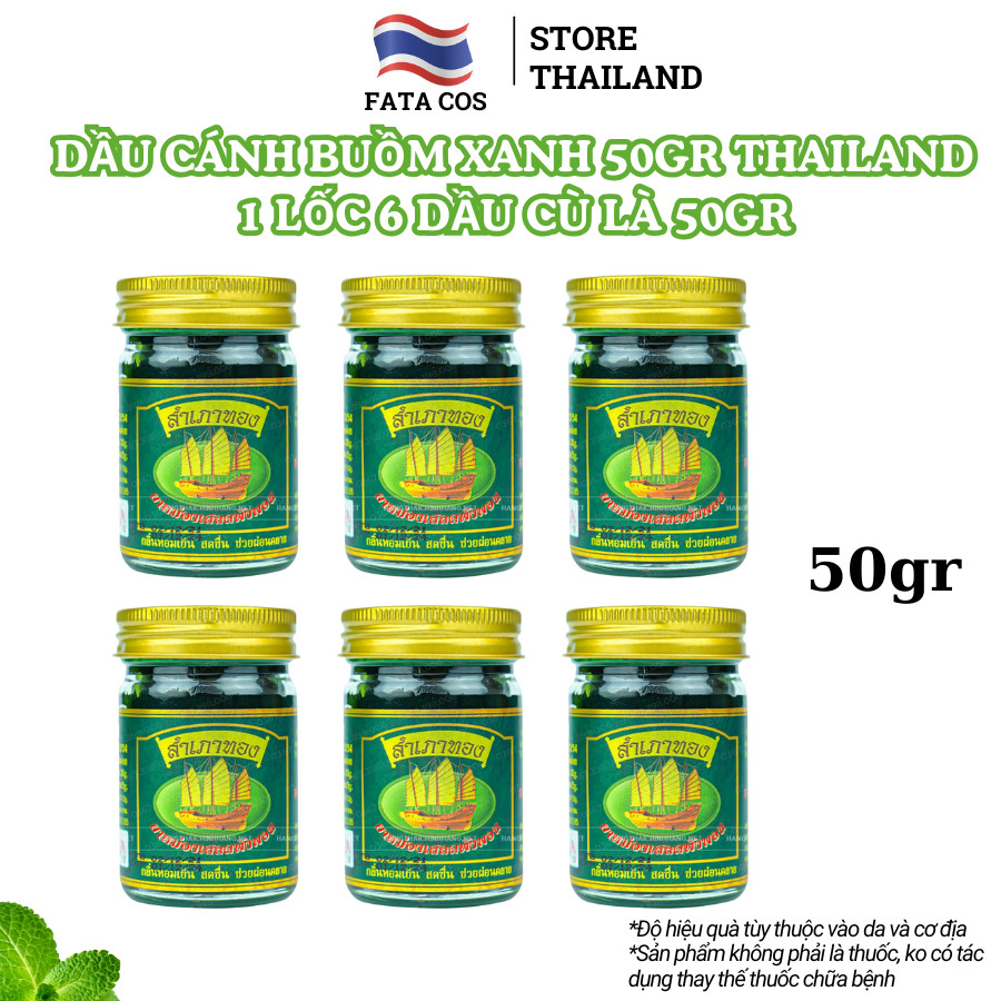 Dầu gió thái lan, dầu lăn thái lan, dầu cù là thái lan, dầu lá bồ đề 50gr Fata Co's SẴN