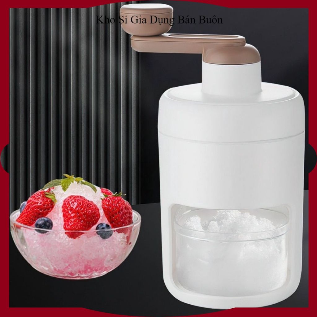 MÁY XAY ĐÁ TUYẾT MINI, Dụng Cụ Bào Đá Bằng Tay Dụng Cụ Nghiền Đá Làm Sinh Tố Kem Bingsu Đá Bào Tiện 