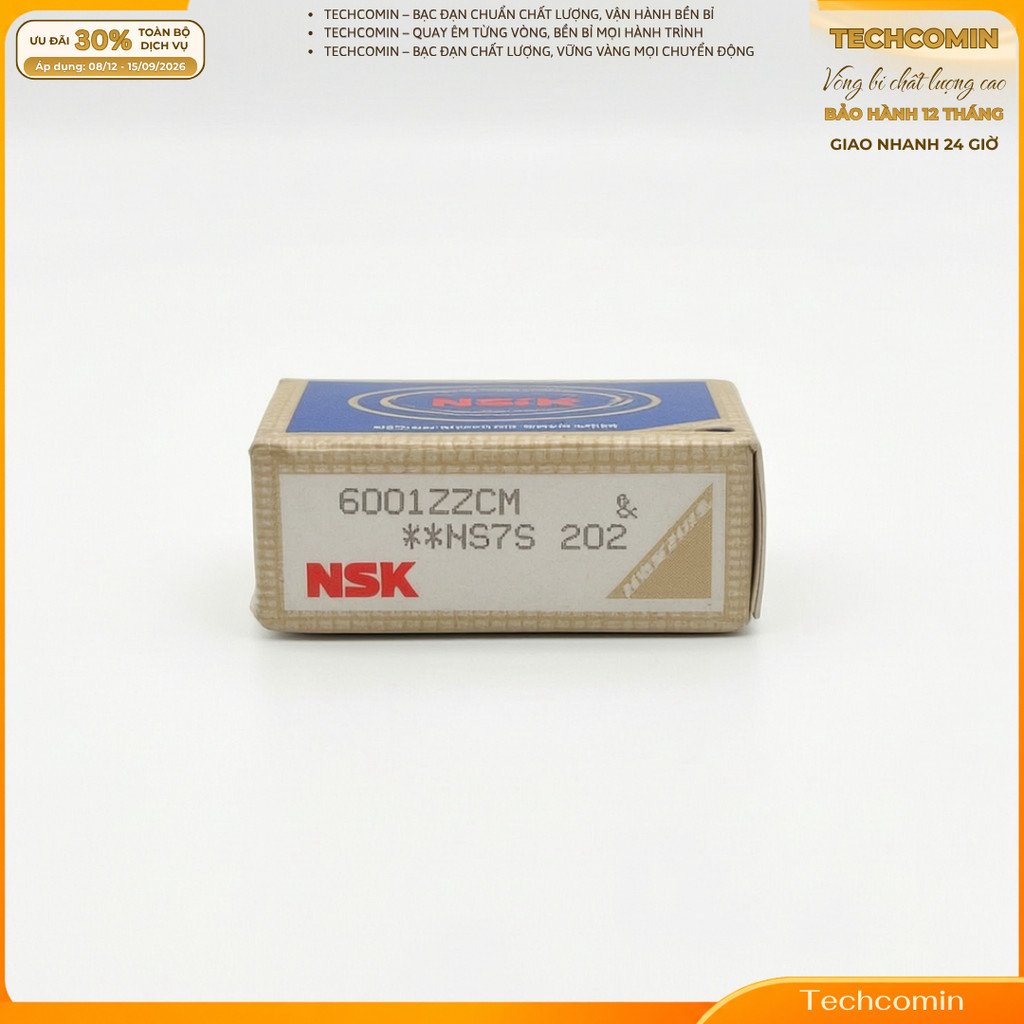Vòng bi·(bạc đạn) 6001 NSK NẮP SẮT