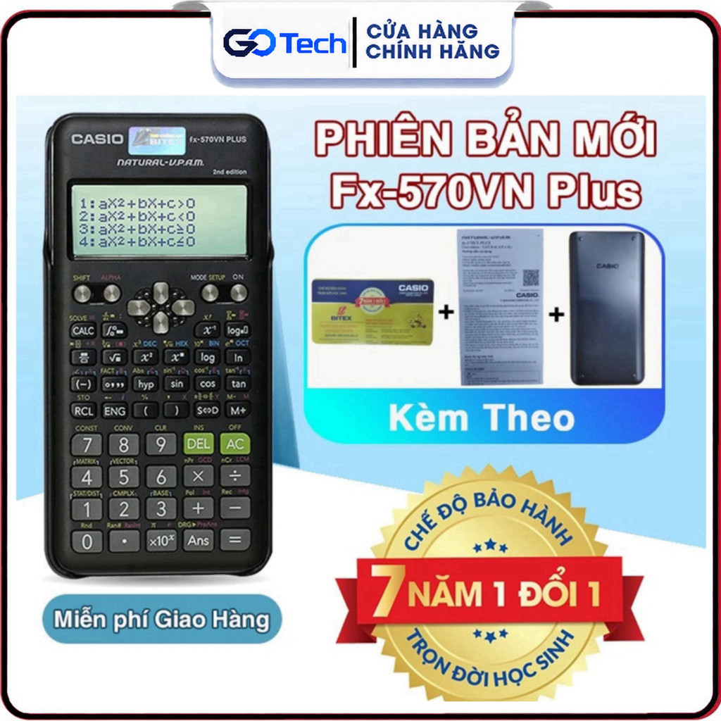 Máy tính Casio FX-570VN Plus New, Mẫu Mới - Độ Chính Xác Cao [BH 24 THÁNG]