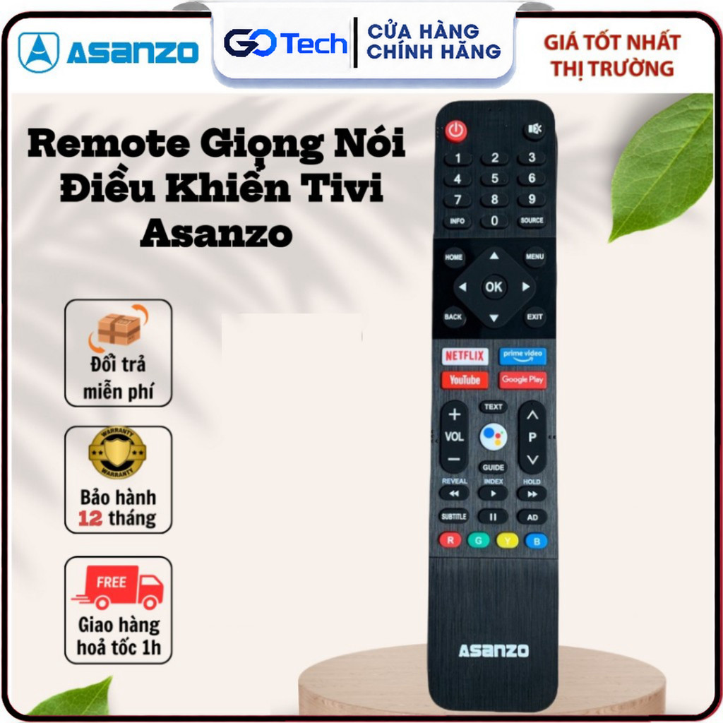 Remote Điều Khiển TIVI ASANZO ISLIM PRO 32S52//43S51//55U71 GIỌNG NÓI - Hàng Chính Hãng