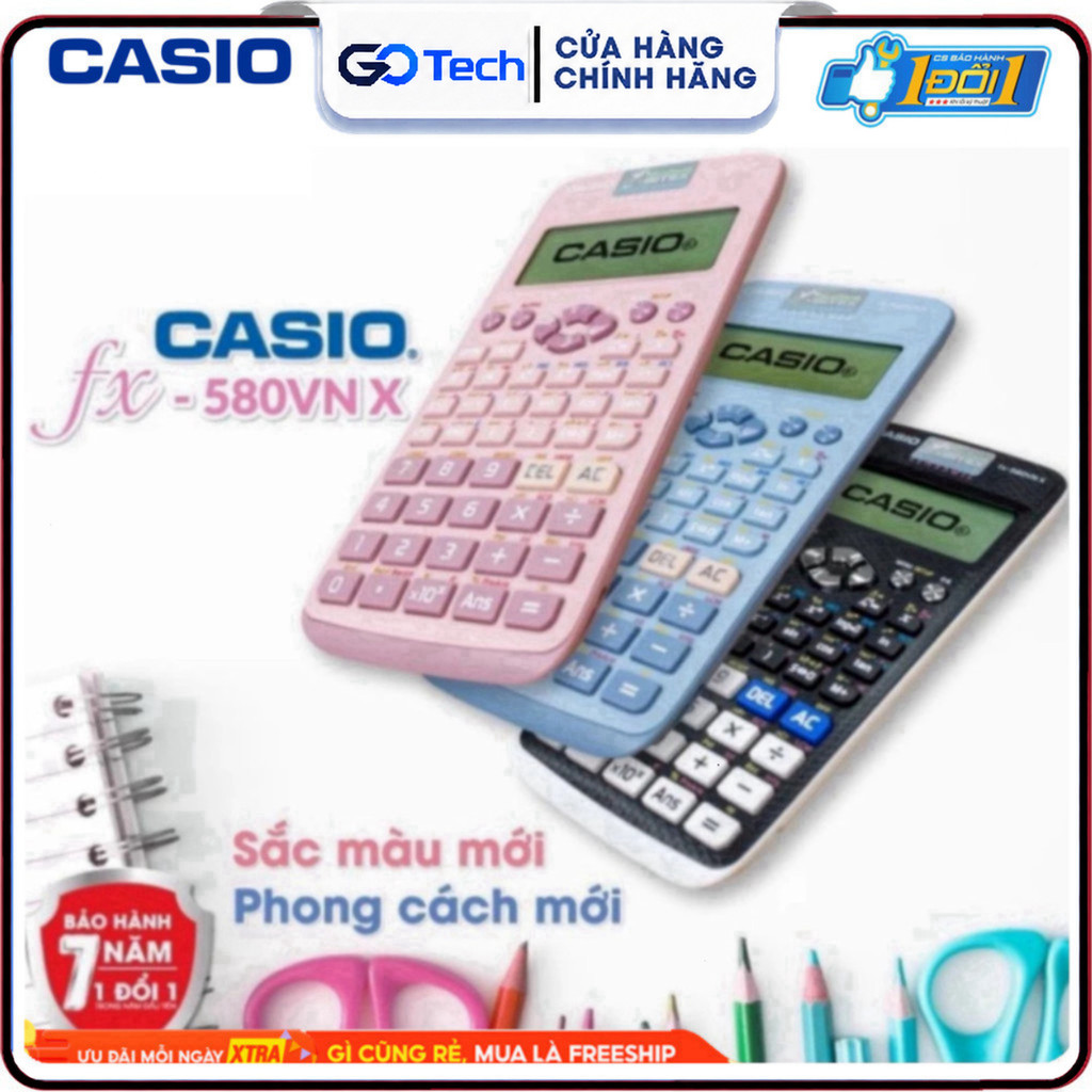 Máy Tính CASIO FX-580VN ( Đủ Màu ) - Hàng Mới Độ Chính Xác Cao - Máy Tính Giá Rẻ - Hàng Thái [ BH 24