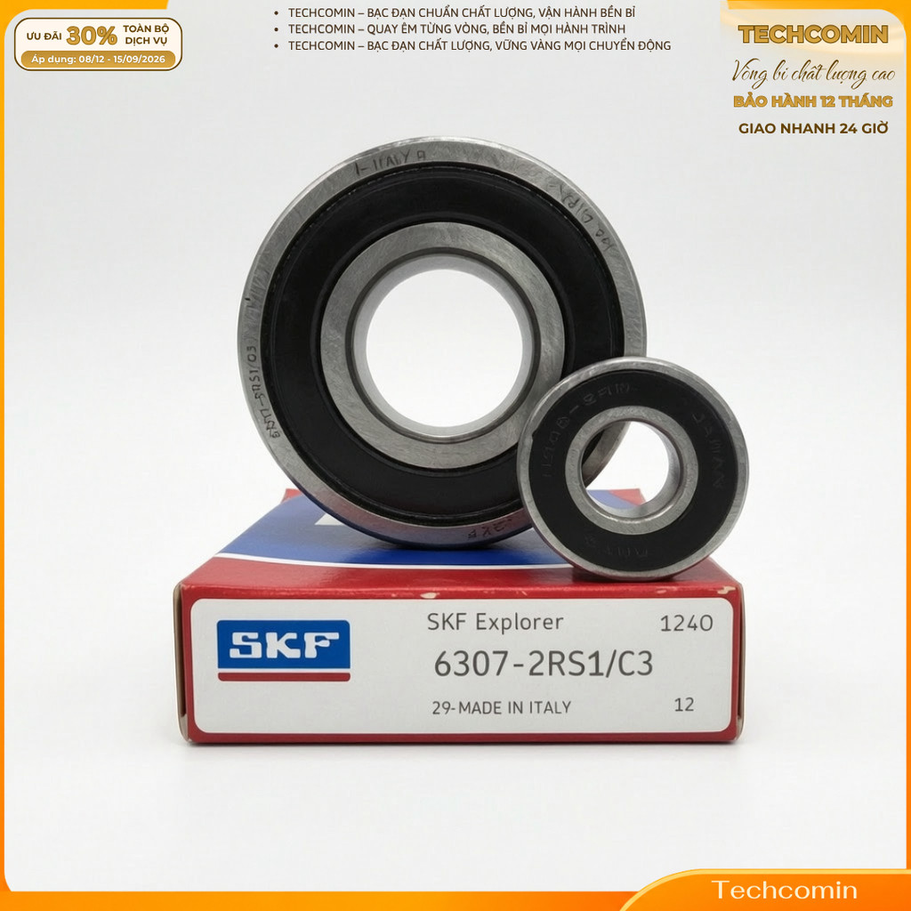 Vòng bi bạc đạn 6300, 6301, 6302, 6303, 6304, 6305 2Z/C3, 2RS1/C3 NSX SKF  - Xịn Nhật Bản