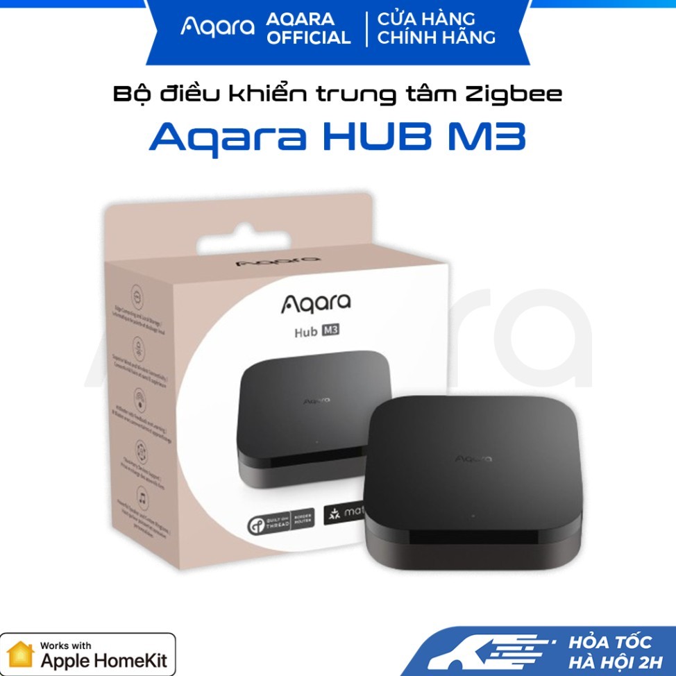 Bộ điều khiển trung tâm Zigbee  Aqara Hub M3, cấp nguồn PoE, tương thích Matter, HomeKit, Google
