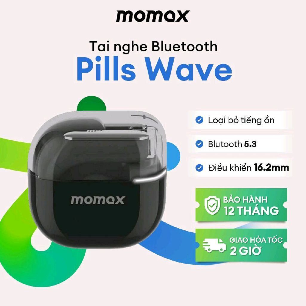 Tai nghe Momax Pill Wave Open-Ear True Wireless Earbuds BT12