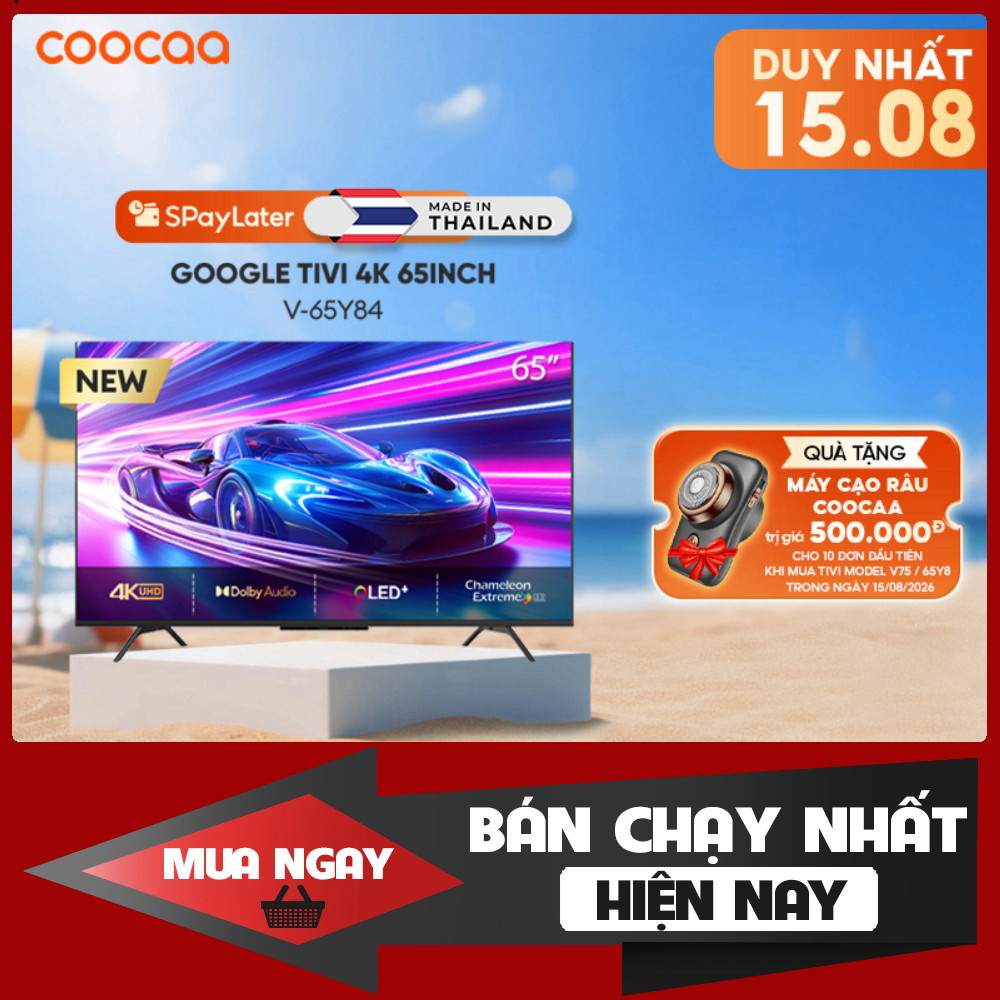 Tivi Coocaa Google 4K 65Y84 Loại Tivi Tivi 65 inch Hỗ Trợ Google Assistant