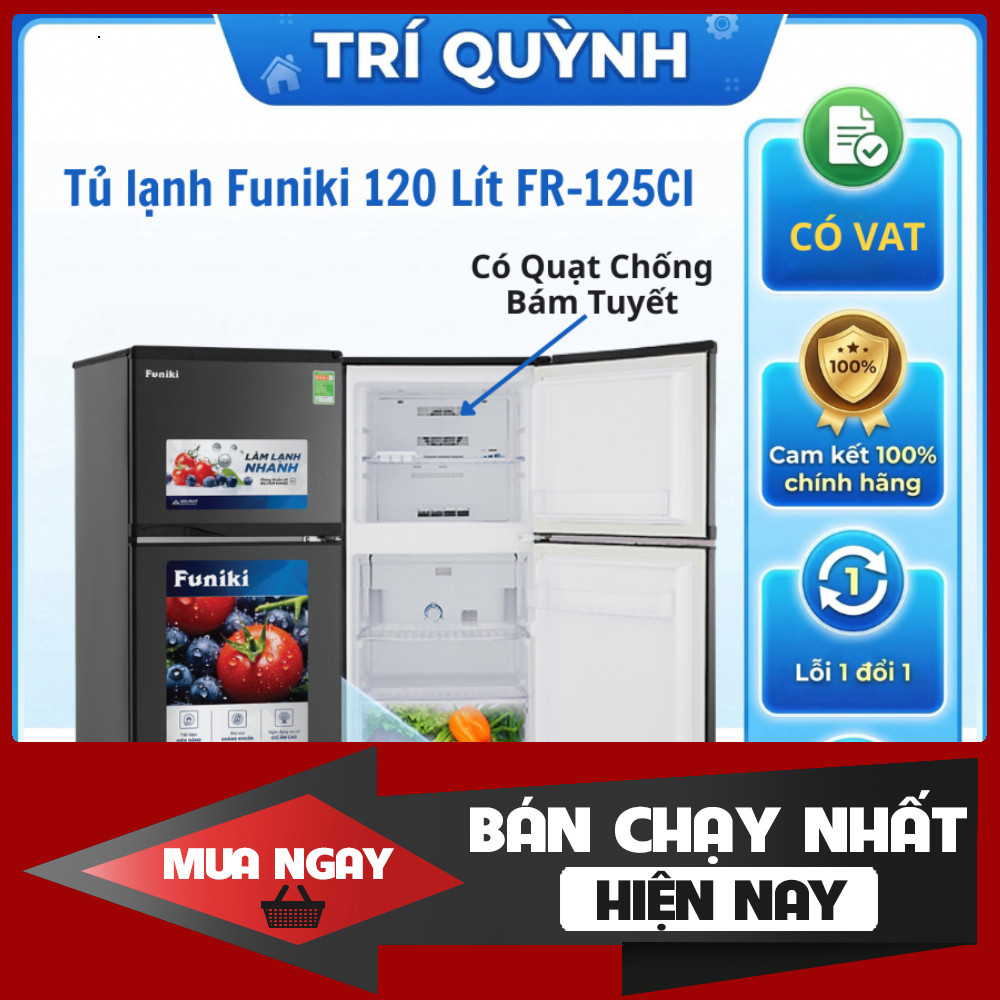 Tủ Lạnh Funiki 120 Lít 2 Cánh Tiết Kiệm Điện Bảo Hành 24 Tháng