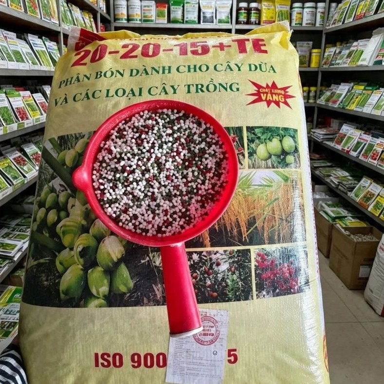 1kg Npk 20 20 15 te Phân bón 3 màu Đạm Lân Kali