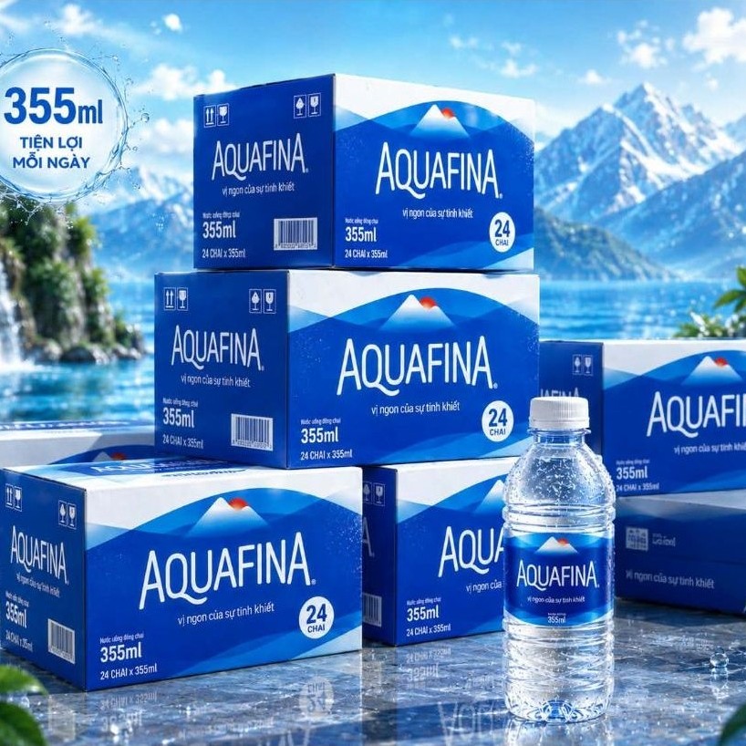 Thùng 24 chai nước suối Aquafina 355ml
