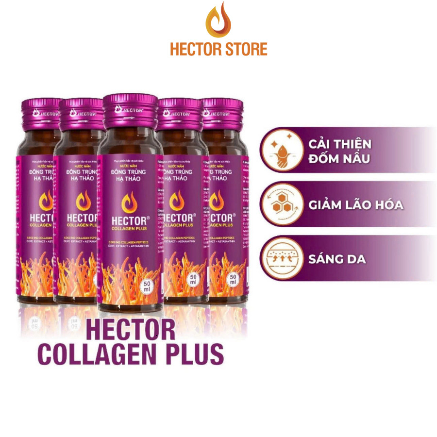 TPBSSK NƯỚC NẤM ĐÔNG TRÙNG HẠ THẢO HECTOR COLLAGEN PLUS (Combo 20 chai)