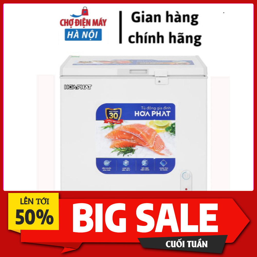 Khuyến mãi  Hòa Phát Tủ Đông Hỏa Tốc 162Lít 2H HPF AD6162 Tiết Kiệm Điện Giao nhanh.
