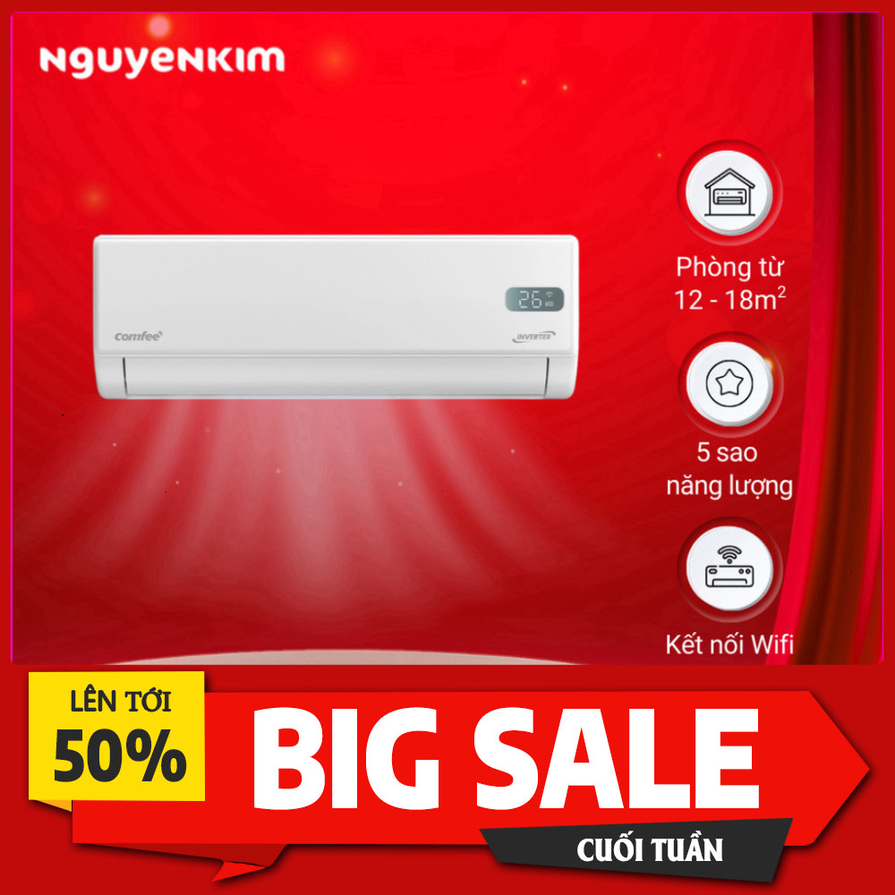 Khuyến mãi  Điều Hòa Comfee 1 HP Inverter CFS-10VGPF CFS-10VGPC Công Suất Tiết Kiệm Điện Giao nhanh.