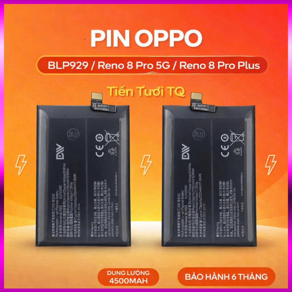 Pin Oppo BLP929 / Reno 8 Pro 5G / Reno 8 Pro Plus,mới ,Congtue 000