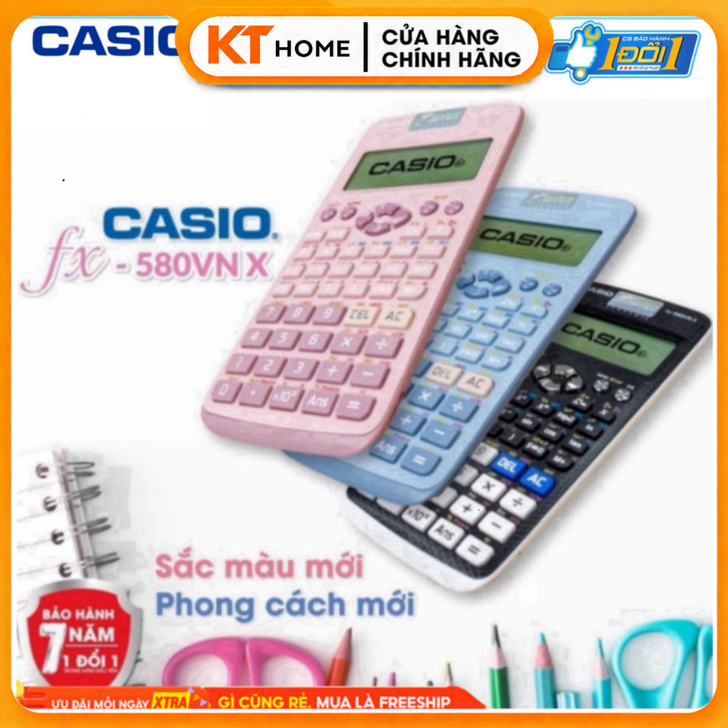 Máy Tính CASIO FX-580VN ( Đủ Màu ) - Hàng Mới Độ Chính Xác Cao - Máy Tính Giá Rẻ - Hàng Thái [ BH 24