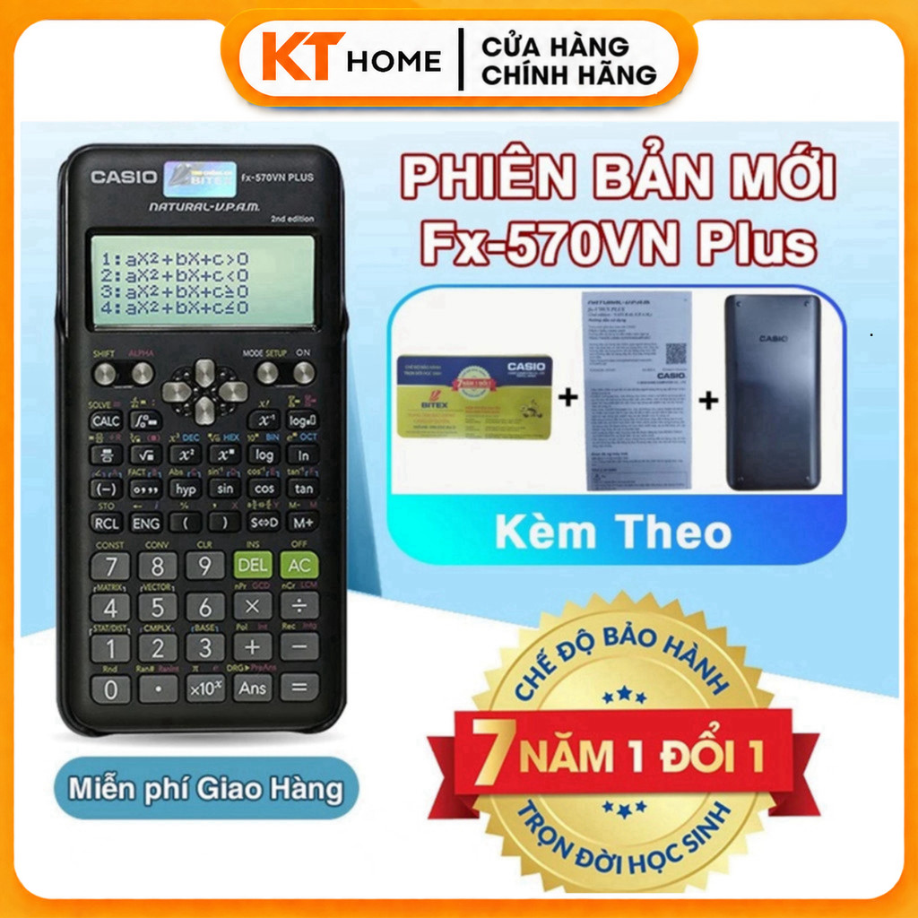 Máy tính Casio FX-570VN Plus New, Mẫu Mới - Độ Chính Xác Cao [BH 24 THÁNG]