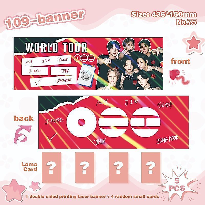 KPOP Cầm Tay Laser Biểu Ngữ Tổng Dây Xích BT NJ EN Ngôi Sao Buổi Hòa Nhạc Quạt Hỗ Trợ Tay Biểu Ngữ M