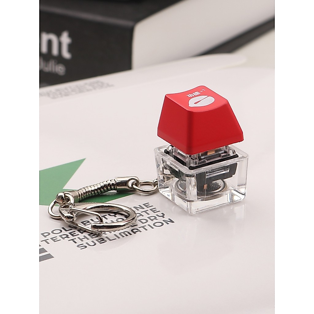 JKDK Muyu Keycap Đồ chơi giải nén Móc khóa Lưu thiết bị Nút giải nén có thể thêm ánh sáng Thiết bị t