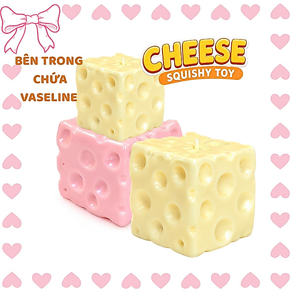 Squishy Phô Mai Vaseline đồ chơi nắn bóp không đàn hồi , giúp giảm căng thẳng