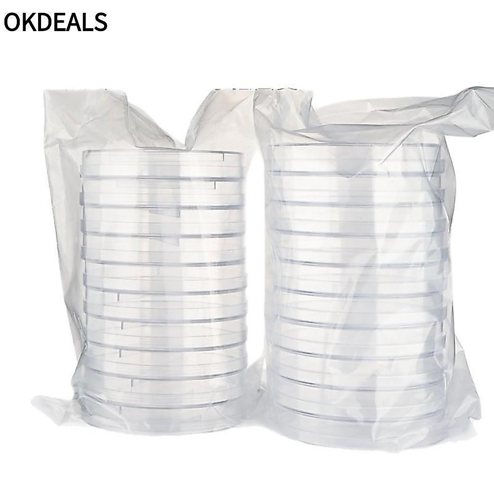 OKDEALS 10 Cái / bộ Đĩa Petri dùng một lần, Đĩa Petri vô trùng dùng một lần 35 / 60 / 70 / 90 / 100 