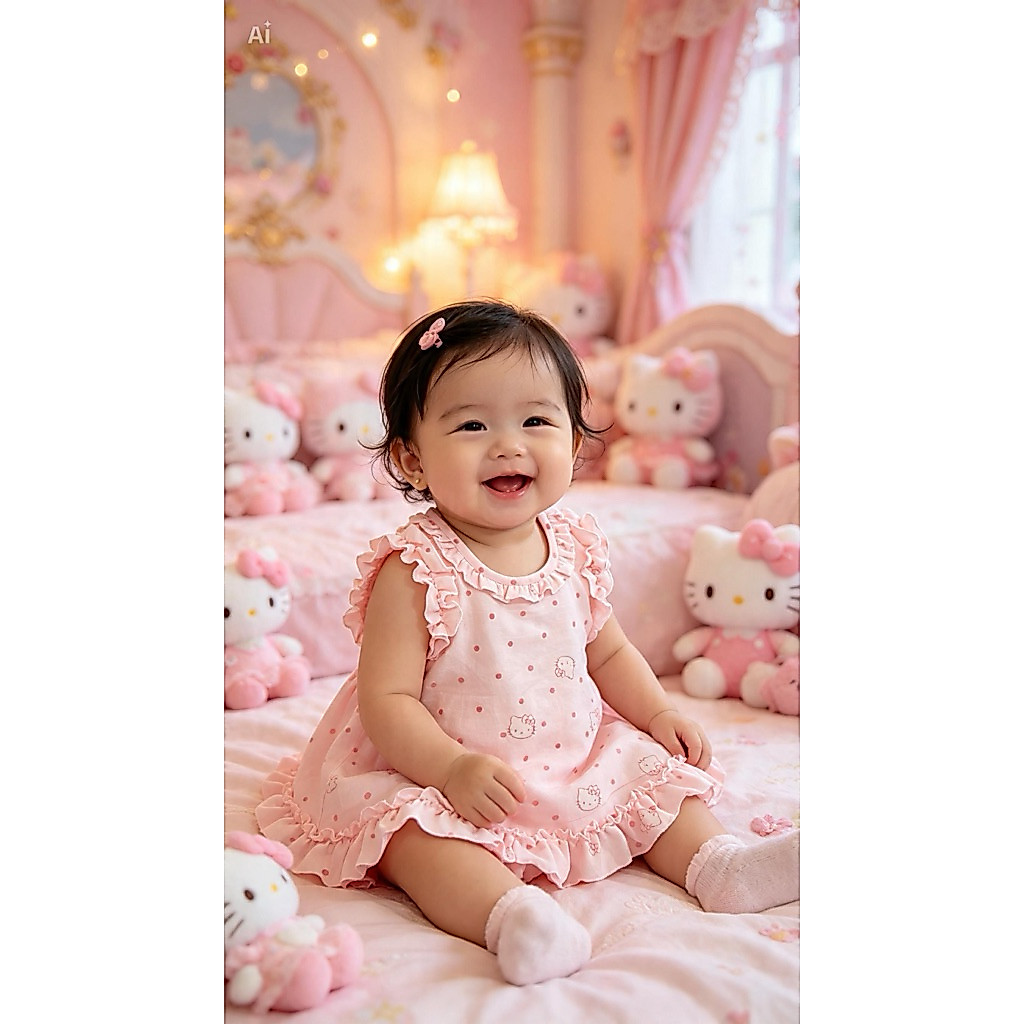 bộ bé gái helo Kitty