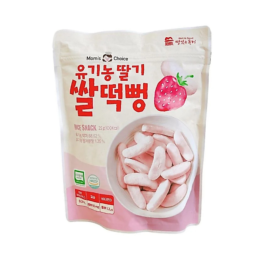 Bánh gạo hữu cơ Moms Choice vị dâu gói 25g - 60483