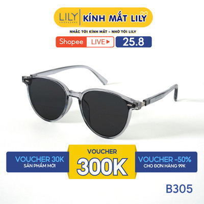 Kính mát thời trang LILYEYEWEAR chất liệu nhựa cao cấp chắc chắn chống UV400 kiểu dáng hiện đại thời trang B305
