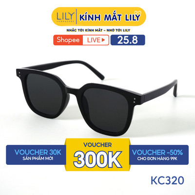 Kính mát dáng vuông thời trang LILYEYEWEAR chất liệu nhựa cao cấp chống UV400 kiểu dáng hiện đại thời trang KC320