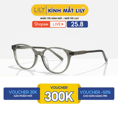 Kính mắt nam nữ cao cấp FARELLO Mossy mắt tròn Acetate bền dẻo màu sắc thời trang