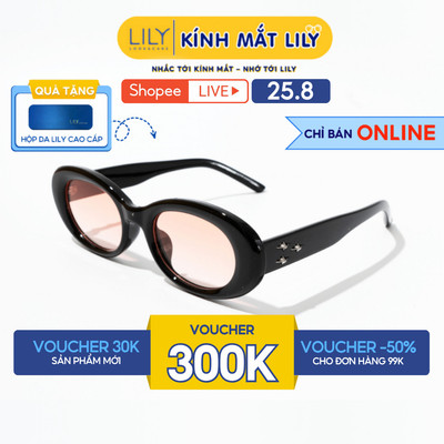 Kính mát nam nữ LILYEYEWEAR mắt chống UV400 thiết kế kiểu dáng thời trang Hàn Quốc 86653