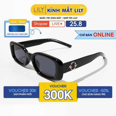 Kính mát nam nữ LILYEYEWEAR mắt chống UV400 thiết kế kiểu dáng thời trang Hàn Quốc 86658