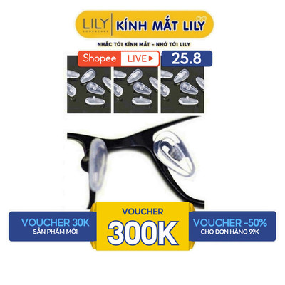 Set hộp đệm mũi kính LILYEYEWEAR chất liệu silicon nhẹ nhàng êm ái tạo cảm giác thoải mái và dễ chịu