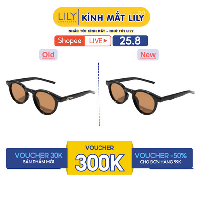 Kính mát thời trang nam nữ LILYEYEWEAR mắt nhỏ chống tia UV400 bảo vệ mắt KC20