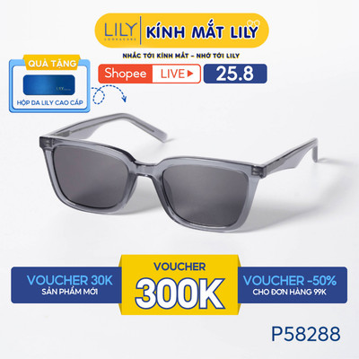 Kính mát thời trang nam nữ LILYEYEWEAR chất liệu nhựa cao cấp, mắt kính phân cực, chống UV400 bảo vệ mắt P58288