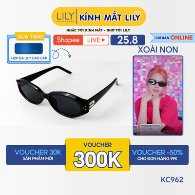 Kính mát thời trang nam nữ LILYEYEWEAR mắt chống tia UV400 bảo vệ mắt kiểu dáng thời thượng màu sắc hiện đại KC962