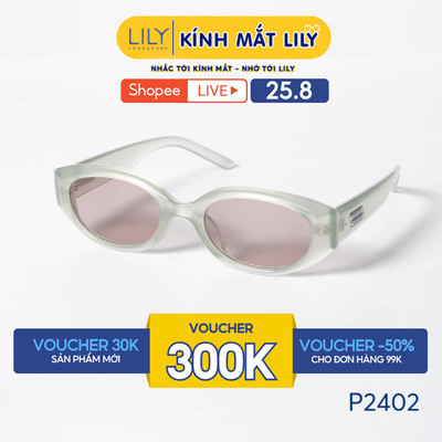Kính mát thời trang nam nữ LILYEYEWEAR chất liệu nhựa cao cấp, mắt kính phân cực, chống UV400 hiện đại thời trang P2402