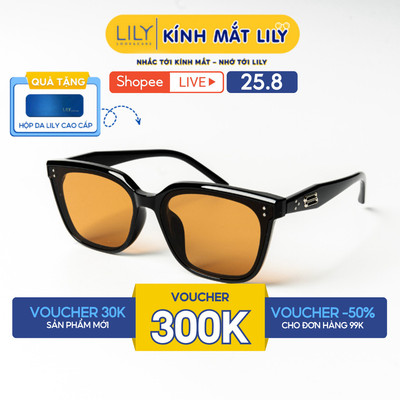 Gọng kính mát thời trang nam nữ LILYEYEWEAR chất liệu nhựa cao cấp chắc chắn màu sắc và kiểu dáng hiện đại KC38